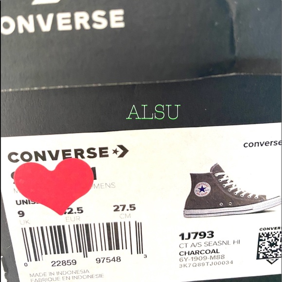 Converse Chuck Taylor AS High Charcoal Men Sneaker - Picture 8 of 8